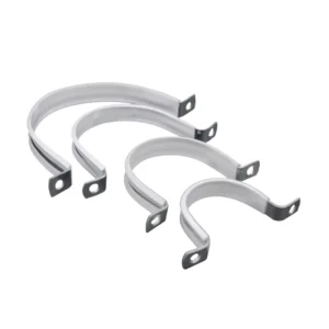 HVAC Duct Pipe Clamp With Rubber Quick Locking System Ventilation Clamp Pipe Saddle D Shape Galvanized Steel