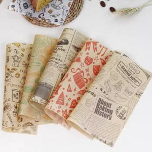 Hamburger Potato Chips Grade Glassine Printed Craft Mini Food Paper Bag Custom Printed Greaseproof Paper Food Packaging Carton