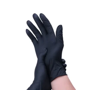 Hand Arm Protection Industrial Safety Disposable Nitrile Gloves 4Mil Exam Powder Free Black Disposable Nitrile Gloves