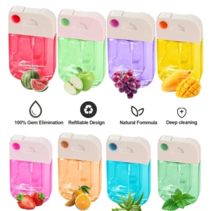 Hand Sanitizing Travel Size Antibacterial Moisture Gel Alcohol 1.5oz Mist Silicone Case