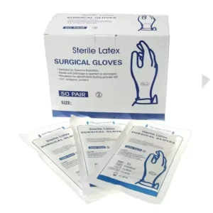 Hand Specific Sterile Disposable Latex Rubber Medical Surgical Hospital Powder Free Gloves