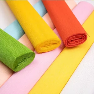 Handcraft Crepe Paper Flowers Pearl Rolls for Gift Wrapping DIY Flower Craft Set