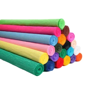 Handmade Solid Colored Crepe Paper Flower Bouquet Wrapping Paper Rolls