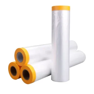 Automotive Masking Film Roll for Car Surface Plastic Covering Painters Pre taped Protective Car Masking Film Tape