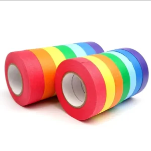 Heat resistant Blue Yellow Crepe Paper Tape Masking Tape Automotriz 30mm 38mm 1inch Tape