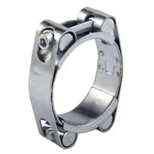Heavy Duty 55 65 mm Stainless Steel Double Bolts Hose Clamp Saddle Type Hose Clamp