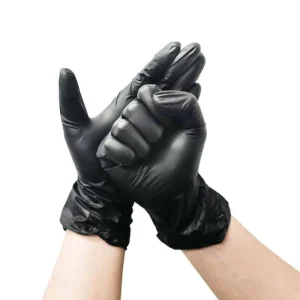 Heavy Duty Black Nitrile Gloves 100pcs Box for Kitchen Car Barber Tattoo Pedicure Work Safety Gloves in Pink Color