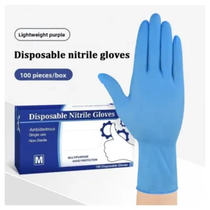 Heavy Duty Black Nitrile Gloves Thick and Durable Disposable Safety Gloves for Beauty Salons Powder Free