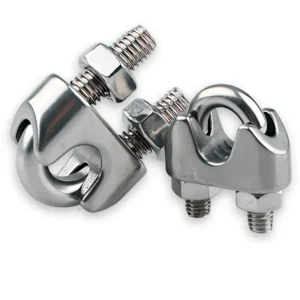 Heavy-Duty DIN 741 Stainless Steel Wire Rope Clip Clamp with Zinc Finish Marine Grade for Rigging
