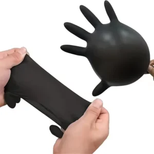 Heavy Duty Disposable Powder Free Nitrile Gloves Food Prep Black Nitrile Protective Gloves Nitrile Gloves