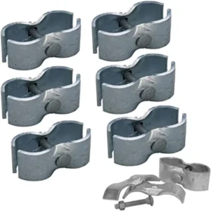 Heavy Duty Galvanized Carbon Steel 1-3/8 Inch 5mm Chain Link Fence Panel Clamps for Safety Fencing and Fence Posts