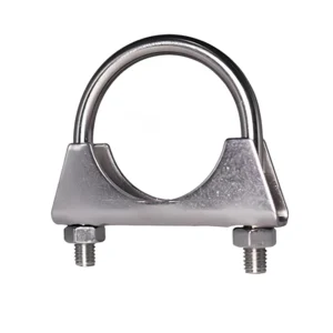 Heavy Duty Galvanized Stainless Steel Exhaust Muffler U Bolt Saddle Clamps Washers Nuts for Truck (Metric/Inch) Silver Golden