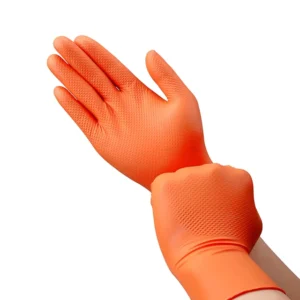 Heavy Duty Mechanic Oil Resistant Nitrile Gloves Disposable Protective Hand Gloves Powder Free Diamond Nitrile Gloves