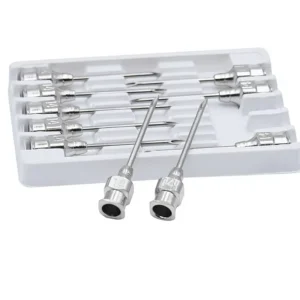 Heavy Duty Reusable 14G 16G Stainless Steel Aluminum Hub Veterinary Needle for Cattle Pig Vaccination & Injection