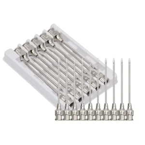 Heavy Duty Reusable 14G 16G Stainless Steel Luer Lock Veterinary Needle for Cattle Pig Vaccination & Auto Injection Thick Liquid