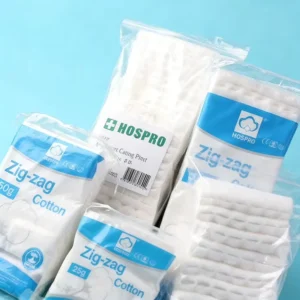 High Absorbency Bleached Cotton for Medical Dressing and Wound Care Bulk Absorbency Zig Zag Cotton for Hospital