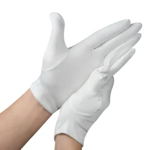 High Barrier Class 100 Powder Free Accelerator Free Nitrile Cleanroom Gloves for Semiconductor Microelectronics