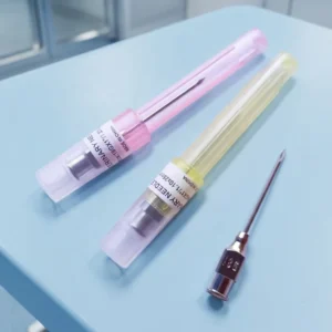 High Detectable Needle Stainless Steel Veterinary Syringe Needle Chromed Brass Luer Lock Hub Vaccination Syringe Needle