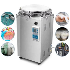High Efficiency High Pressure Vertical Lab Autoclave Sterilizer 35L 50L 75L 100L 120L 150L Steam Sterilization Equipment for Lab