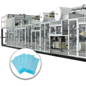 High Efficiency Medical Adult Disposable Hospital Bed Underpad Machine Automatic Under Pad Making Machine