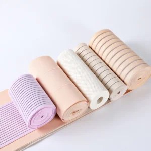High Elastic Custom Woven Wide Breathable Fish Line Silk Elastic Orthopaedics Waist Band Webbing for Medical Bandage