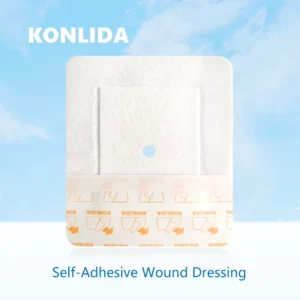 High Exudate Hydrophilic Gelling Fiber Self Adhesive Wound Dressings for Wound Care