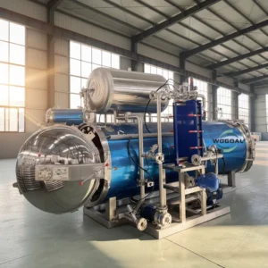 High Pressure Automatic Horizontal Stainless Steel Retort Sterilizer Industrial Autoclave for Food Processing