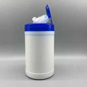 High Quality 60 120 Pcs Plastic White HDPE Wet Wipes Tissue Canister Container Bottle for Disinfection Liquid