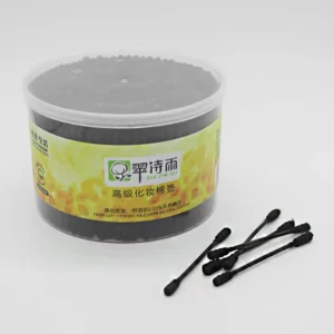 High Quality Black Paper Stick Cotton Swabs Gentle Daily Use Home Travel
