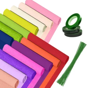 High Quality Colored Crepe Paper Roll DIY Craft Flower Making Wrapping Paper Wedding Birthday Party Decoration Crepe Paper