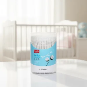 High Quality Cotton Baby Swabs with Soft Spiral Tips for Newborn Care