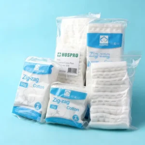 High Quality Cotton Belt Broken Manufacturer Direct Sale 50g 100g Cotton Wool Absorbency Zig Zag Cotton for Hospital