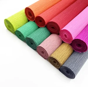 High Quality Crepe Paper Roll Assorted Color Wrapping Paper Roll for Decoration Wrapping Packaging