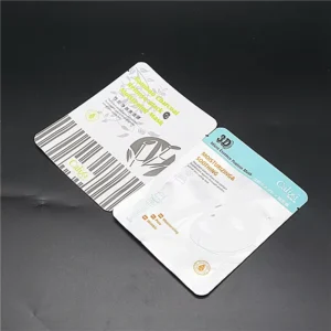 High Quality Custom Recyclable PET VMPET PE Three Side Seal Moisture Proof Heat Seal Packaging Mask Bag