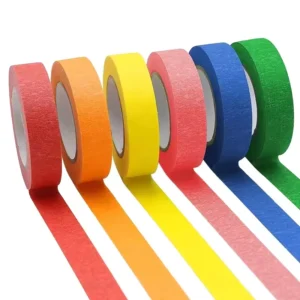 High Quality Decorated Painter Colored Masking Tape Rainbow Colors Painting Craft Labeling Single Sided Acrylic Adhesive Tape