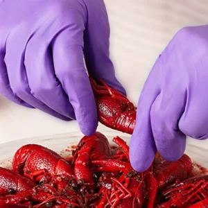 High Quality Disposable Nitrile Gloves 100pcs box Food Grade Latex Free Oil Resistant Kitchen Cooking BBQ Safety