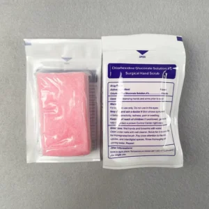 High Quality Disposable Sterile Medical Sponge Surgical Scrub Brush with Chlorhexidine Nail Cleaner Eco Friendly CE Certified