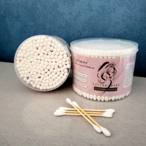 High Quality Double-Headed Cotton Bud Boxed Five-Pointed Star Multifunctional Bamboo Makeup Ear Cleaning Cotton Swab