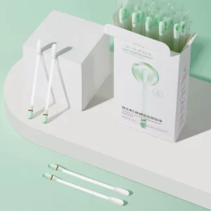 High Quality Eco Friendly And 100% Pure Cotton Q tip Liquid Filled For Makeup Eyelash Cleaning Cotton Swab