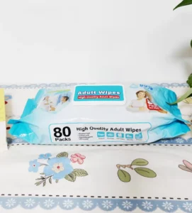 High Quality Flushable Incontinence Antibacterial Body Wet Wipes for Adults with Custom Logo