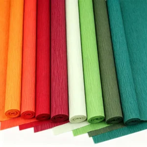 High Quality Fresh Flower Bouquet Wrapping Crepe Paper Solid Color Wrapping Craft Gift Colorful Crepe Paper Roll