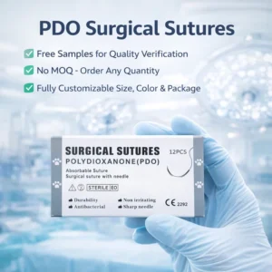 High Quality Medical Smooth PDO NYLON pgla Surgical Suture Vet Disposable Medical Sutures PDO Pet Medical Sutures