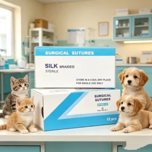 High Quality Medical Smooth SILK BRAIDED Surgical Suture Vet Disposable Medical Sutures SILK BRAIDED