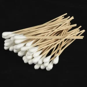High Quality White Wooden Stick Cotton Swab for Makeup Remove