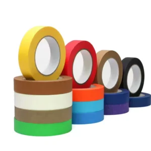 High Temperature Resistant Crepe Tape Hand Tearable No Residue Multi Color Colored Masking Tape for Wall Renovation Painting