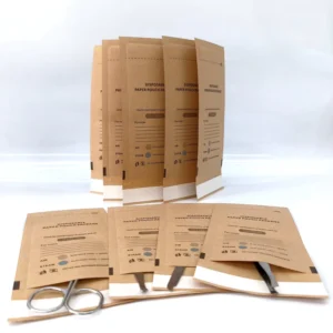 High Temperature Resistant Kraft Paper EO Steam Sterilization Bags Medical Grade Dental Tattoo Tool Pouches Indicator