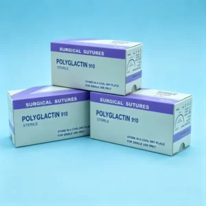 High Tensile Strength Polyglactin 910 Veterinary Sutures Absorbable Surgical Sutures Needle for Dog Clinic Hospital Use