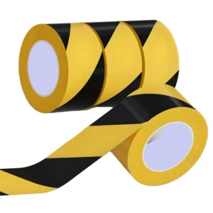 High Visibility PVC Floor Marking Tape Industrial Black Yellow Hazard Warning Tape