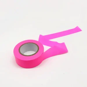 High Visibility PVC pink Transparent Fluorescent Pvc Survey Measure Marking Flagging Tape