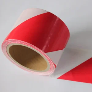 High Visibility Red and White 3’X1000′ Non Adhesive PE Caution Warning Tape